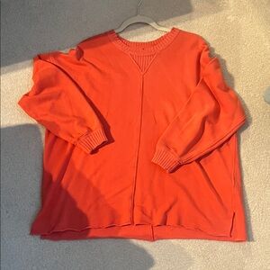 Aerie coral oversized crewneck Sweatshirt